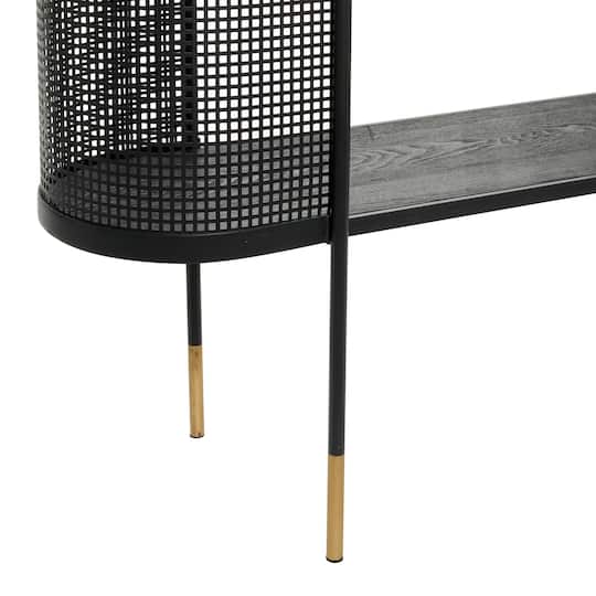 Black Contemporary Metal Console Table